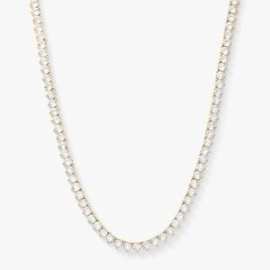 Melinda Maria Gold “Not Your Basic Tennis Necklace”